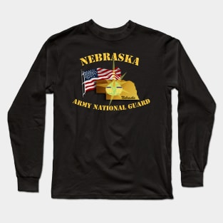 Nebraska - ARNG w Flag Long Sleeve T-Shirt